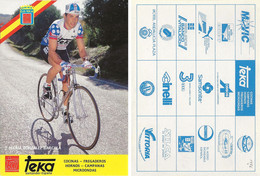 CARTE CYCLISME JOSE MARIA GONZALEZ BARCALA TEAM TEKA 1986 - Cycling