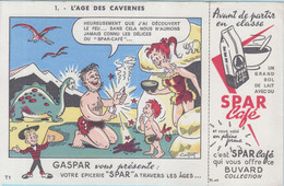 Buvard Café SPAR 1 Age Des Cavernes Illustrateur Coutant 21 - Kaffee & Tee