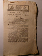 BULLETIN DES LOIS  1795 - CALENDRIER REPUBLICAIN- TRIBUNAL MILITAIRE - INDEMNITES FONCTIONNAIRES - ARMEE SAMBRE ET MEUSE - Wetten & Decreten