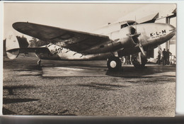 Vintage Rppc KLM K.L.M Royal Dutch Airlines Lockheed Super Electra Ekster @ Schiphol Airport - 1919-1938: Entre Guerres