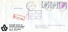 1979 R Enveloppe Van GEWEST. VERBOND CHRIST. VAKVER.  STEKENE C1C 446 - Gefr. 25 Fr + 2 X 6.50 Fr  Elstrom - 1970-1980 Elström