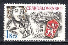 Tchécoslovaquie 1988 Mi 2939 (Yv 2750), Obliteré, Varieté-position 27/1 - Variedades Y Curiosidades