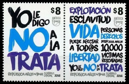 Argentina 2016 Campaign Against Explotation Complete Se-Tenant Set MNH - Neufs