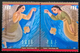 Argentina 2016 Christmas Art Paintings Religion Angels MNH - Unused Stamps