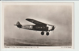 Vintage Rppc KLM K.L.M. Fokker F-7A Aircraft Registration H-NADJ - 1919-1938: Entre Guerres