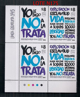 ARGENTINE 2016 GJ 4119/20 AMERICA UPAEP LUTTE CONTRE LE TRAFIC EN TABLE MENTHE - Unused Stamps