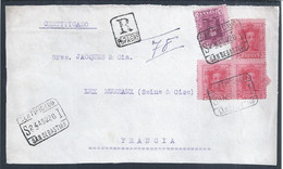 San Sebastian. Frente De Carta Certificada De San Sebastián En 1926. Sellos Rey Alfonso. Registered Letter Front From Sa - Covers & Documents