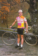 CARTE CYCLISME JUAN TOMAS MARTINEZ SIGNEE TEAM ZAHOR 1986 - Cycling