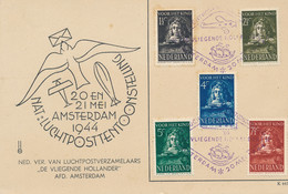Nederland - 1944 - Kind Serie Met Stempel Tentoonstelling Vliegende Hollander Op Speciale Kaart - Niet Gelopen - Lettres & Documents