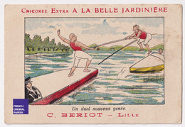 Anticipation Chromo Bériot Lille Duel Bateau Navigation Canoé Thème Sport Escrime Combat Canotage Aviron Rowing A63-36 - Thé & Café
