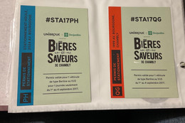 2 ÉTIQUETTES DE BIÈRE DU QUÉBEC - UNIBROUE BIERES ET SAVEURS DE CHAMBLY - - Manifesti