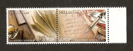 GRECIA/ GREECE/ GRIECHENLAND/ HELLAS - EUROPA 2008 - Tema: "LA CARTA ESCRITA - WRITING LETTERS".- SERIE De 2 V. - N - 2008