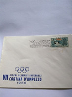 Italy Winter Games.cortina 1956.closing Eventos Pmk On Official Cover.better Condition - Hiver 1956: Cortina D'Ampezzo