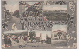 SALUTI DA ROMANS GORIZIA 6 VEDUTE ANIMATA 1915 BELLA ! - Gorizia