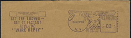 U.S.A.(1955) Telegraphs. Violet Meter Cancel On Piece Pitney Bowes No 324119: "Western Union Telegram. - Andere