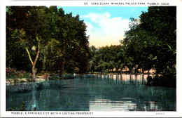 Colorado Pueblo Mineral Palace Park Lake Clara Curteich - Pueblo