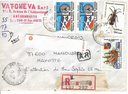 Madagascar 1994 Bird, Birds, Insect, Circulated Cover - Hirondelles