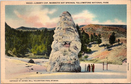 Yellowstone National Park Liberty Cap Mammoth Hot Springs Curteich - USA Nationalparks