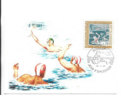 WATER POLO CARTE MAXIMUM, JEUX OLYMPIQUES DE MEXICO 1968 EN 1ER JOUR, EDITIONS CEF NICE, VOIR LE SCANNER - Waterpolo