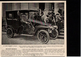 Publicité In-texte Année 1908 Automobile Régina-Dixi à 8 Ressorts - Mariage Baron De Nervaux Mlle De L'Espinasse - Pubblicitari
