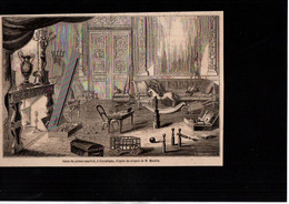 Gravure In-texte Année 1859 (60) Oise Compiègne Salon Du Prince Impérial - Stampe & Incisioni