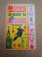 PETITE PLAQUE PUBLICITAIRE OU AUTRES MOTOCROSS DU DOUDOU MONS...............COLONNE1 - Placas De Rally