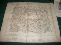 MONTDIDIER  :  CARTE DRESSEE PAR ORDRE DU MINISTERE DE L INTERIEUR ,  TIRAGE DE 1898  ,  CARTE  TOILEE - Cartes Topographiques