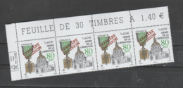 FRANCE / 2021 / Y&T N° 5547 ** : 80 Ans De L'Ordre De La Libération Surchargé "Dernière émission" X 4 CdF Sup G FSC - Unused Stamps