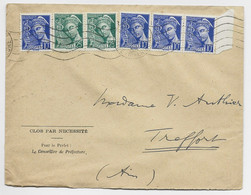 FRANCE MERCURE 25C PAIRE +10CX4 LETTRE ROUEN 1939   AU TARIF - 1938-42 Mercurius