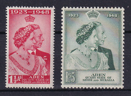 Aden - Hadhramaut: 1949   Royal Silver Wedding    MH - Aden (1854-1963)