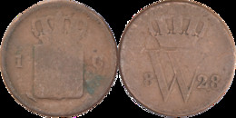 Pays-Bas - 1828 - 1 Cent - Guillaume 1er - Torche - B050 - 1815-1840: Willem I.