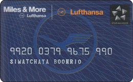 Germany Membercard   Airline  Flugzeug  Lufthansa - Star Alliance - Livres & CDs