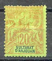 ANJOUAN -- N° 7 * NEUF Ch. Cote 18 € - Unused Stamps