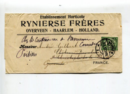 PAYS BAS Haarlem 1912 - Affr. Sur Bande Pour Journaux Etablissement Horticole Pour La France (Poitiers) - Postal History