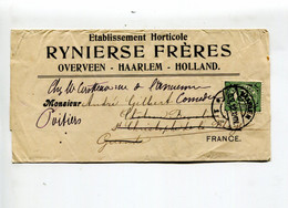 PAYS BAS Haarlem 1912 - Affr. Sur Bande Pour Journaux Etablissement Horticole Pour La France (Poitiers) - Marcofilia