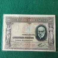 SPAGNA 50 PESETAS 1935 - 100 Pesetas