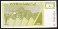 SLOVENIE  P1   1 TOLAR  1990   PREFIX AS    UNC. - Slovénie