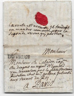 GARD Lettre Du VIGAN 1746 P / Mr DE CALADON Capitaine Des Dragons PARIS - 1701-1800: Voorlopers XVIII