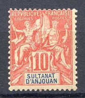 ANJOUAN -- N° 14 * NEUF Ch. Cote 45 € - Unused Stamps