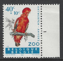 Belgique - 1962 - COB 1216 ** (MNH) - Numéro De Planche 1 - 1961-1970
