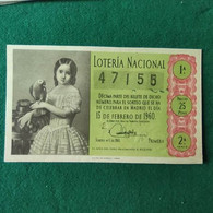 SPAGNA LOTERIA NACIONAL 1960 - Altri & Non Classificati