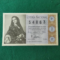 SPAGNA LOTERIA NACIONAL 1960 - Altri & Non Classificati