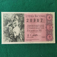 SPAGNA LOTERIA NACIONAL 1960 - Sonstige & Ohne Zuordnung