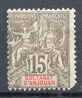 ANJOUAN -- N° 15 * NEUF Ch. Cote 40 € - Unused Stamps