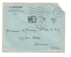 ( 4578) 3 Juin 1964  Taxe Yvert 93 Cachet Taxe Triangulaire T - 1960-.... Covers & Documents