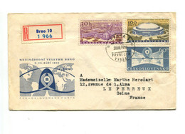 TCHECOSLOVAQUIE 1959 - Affr. Sur Lettre Recommandée Pour La France + CACHET - Other & Unclassified