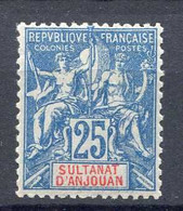 ANJOUAN -- N° 16 * NEUF Ch. Très Légère Cote 40 € - Unused Stamps