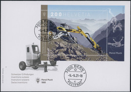 Suisse - 2021 - Menzi Muck - Block - Ersttagsbrief FDC ET - Covers & Documents