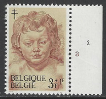 Belgique - 1963 - COB 1276 ** (MNH) - Numéro De Planche 3 - 2ème Choix - 1961-1970