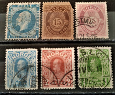 NORVEGE - 1856/1911 - Petit Lot N° 4 O - 51 (*) Coupé - 53(A)  O - 84/86 O - = 6.5 % Côte (voir Scan) - Sonstige & Ohne Zuordnung